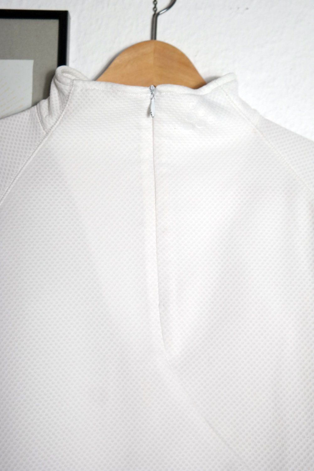 Craft Sportshirt Skipullover weiß Rollkragen Sportpullover Zipper 38 M 