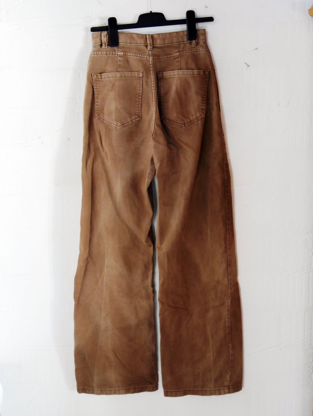 Bershka Wide leg Jeanshose braun High Waist 38 M