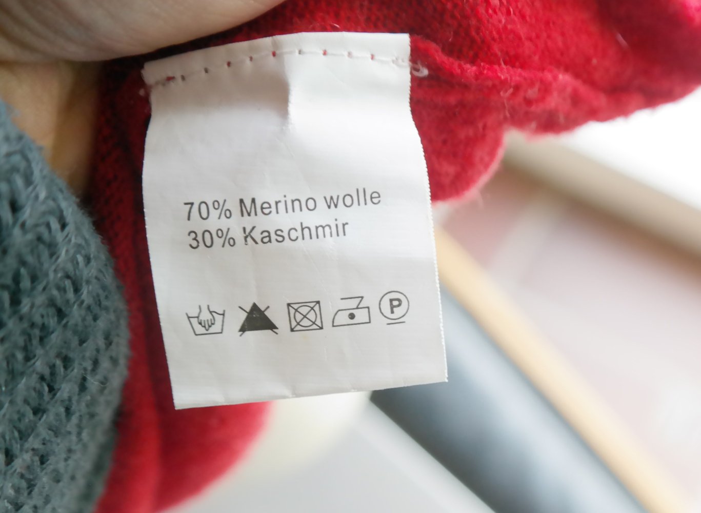 Wollpullover Merino Kaschmir Rollkragen rot Rollkragenpullover 42 XL