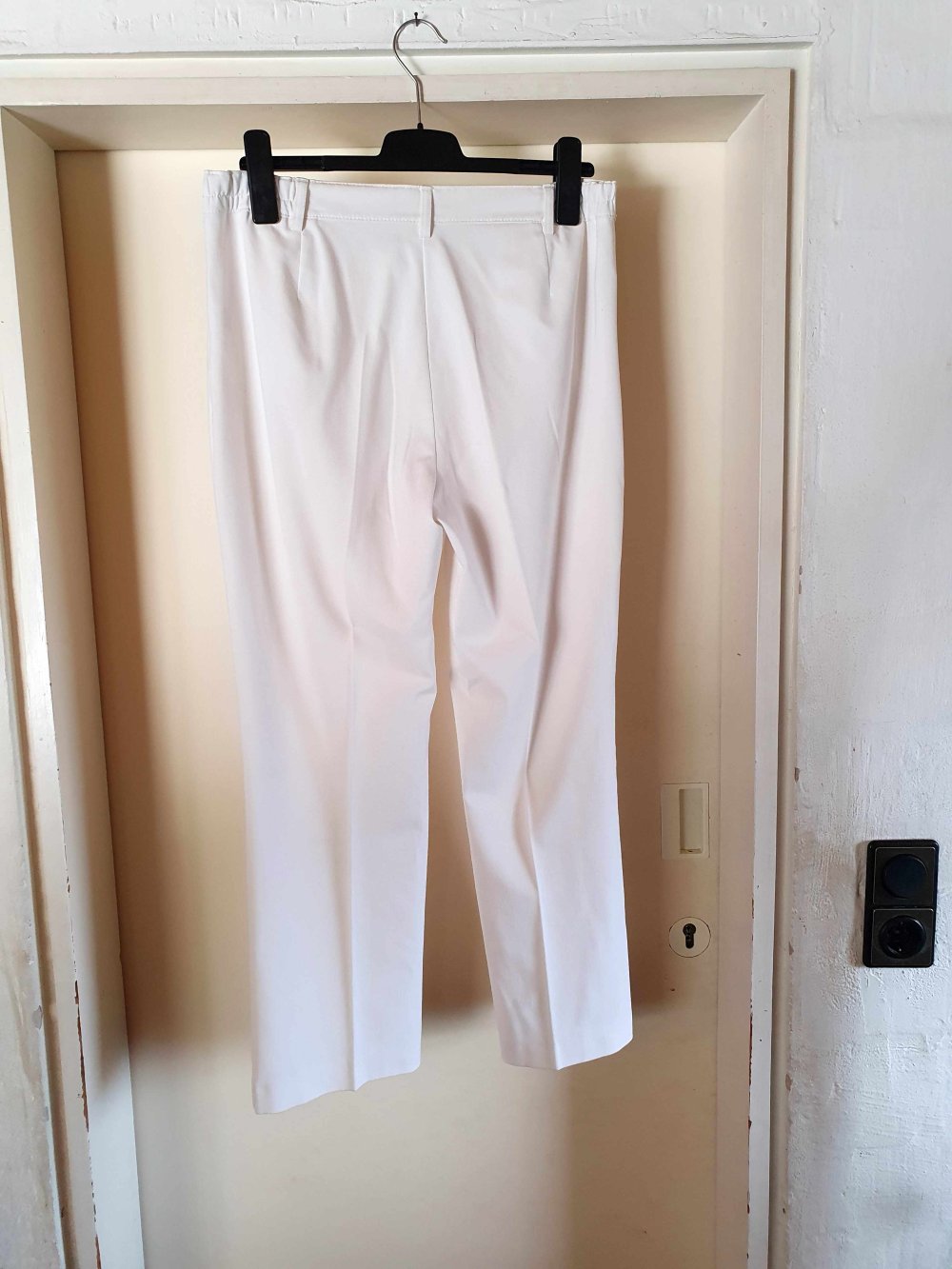 M.Asam Hose Anzughose Büro schick weiß elegant Kurzgröße 21 XL 42