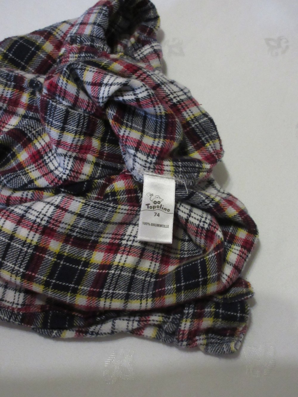 Langarmhemd, Hemd, kariert, Gr. 74