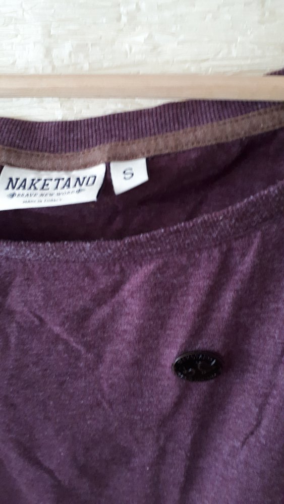 Naketano Shirt in Bordeaux-Violett, Gr. 36/S