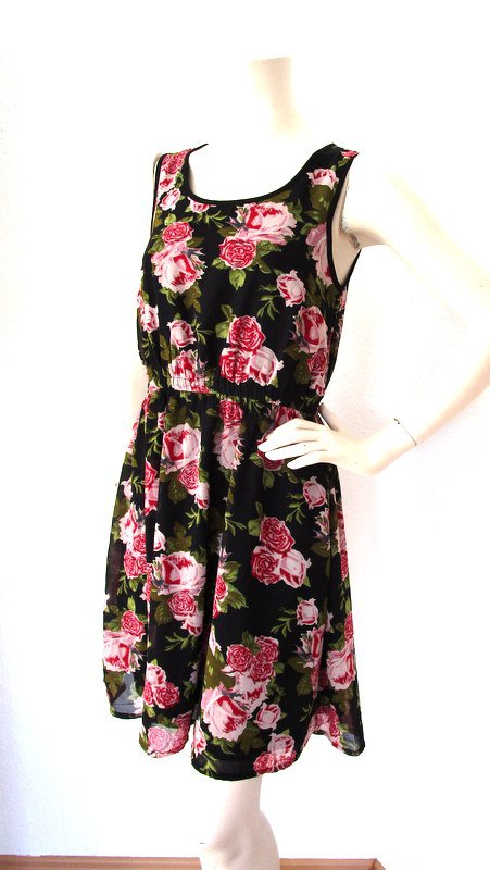 s.Oliver, irre süßes Sommer Kleid in Gr.36, Schwarz Bunt, neu,