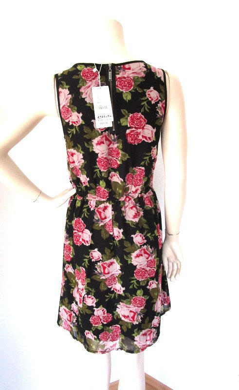 s.Oliver, irre süßes Sommer Kleid in Gr.36, Schwarz Bunt, neu,