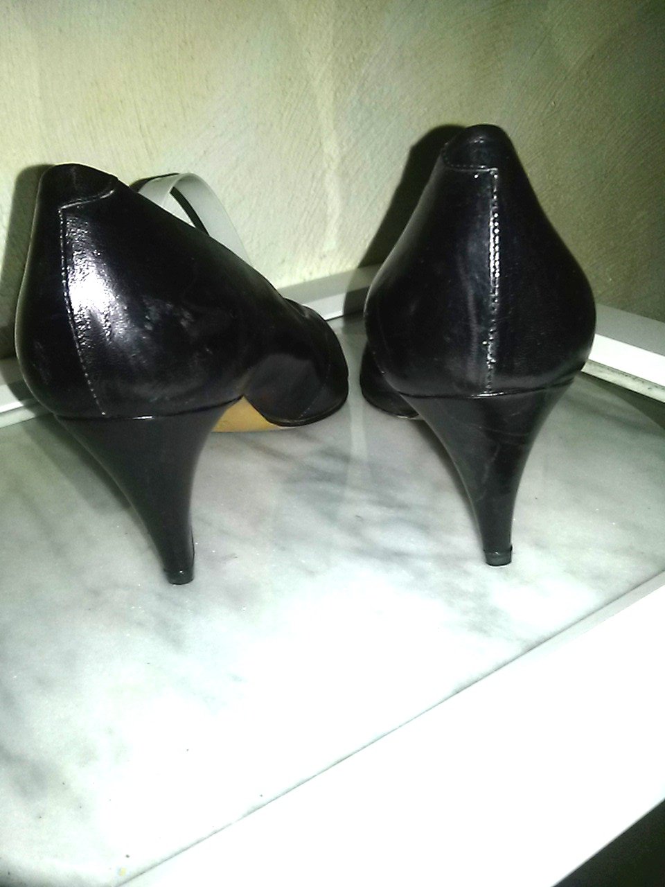 Damenpumps von stilNovo- Made in Italy - Gr.36,5 neu-Leder- schwarz/grün/kupfer