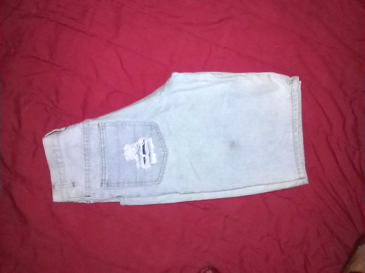 kurze 5-pocket-Jeans mit Appliaktionen- Gr.M (US)