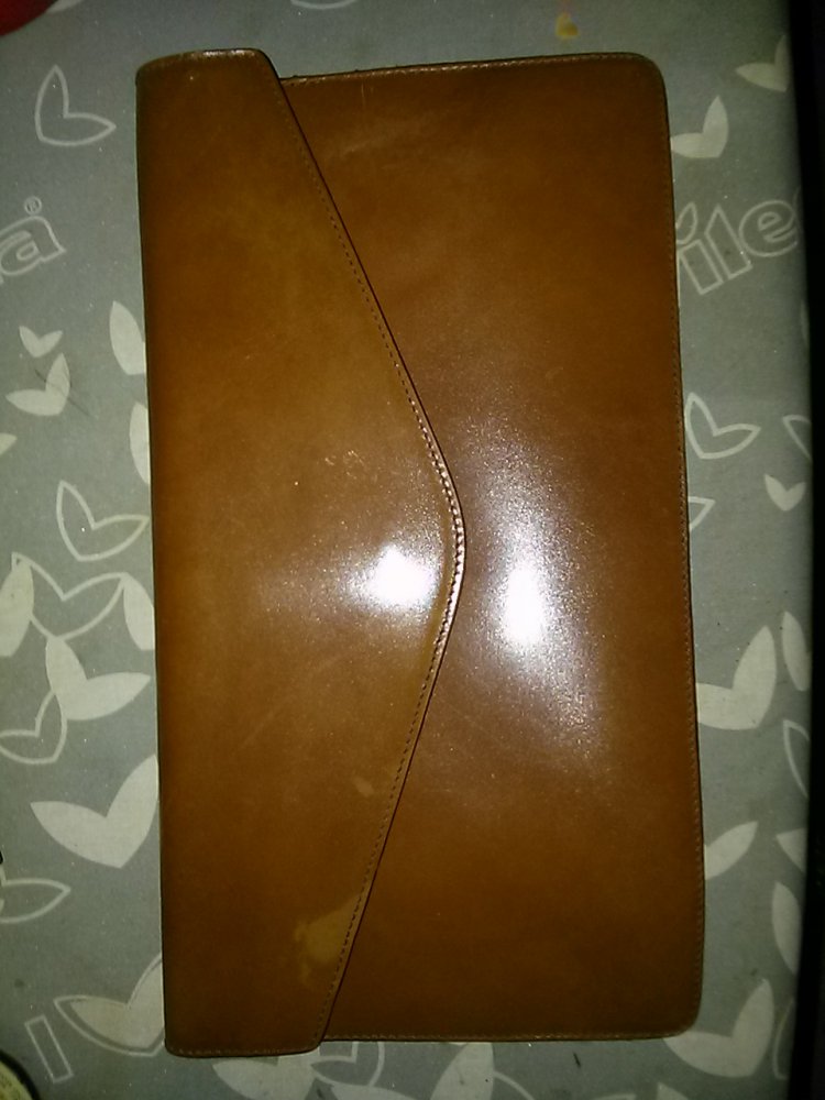 Damenhandtasche- clutch- braunes Leder-neu