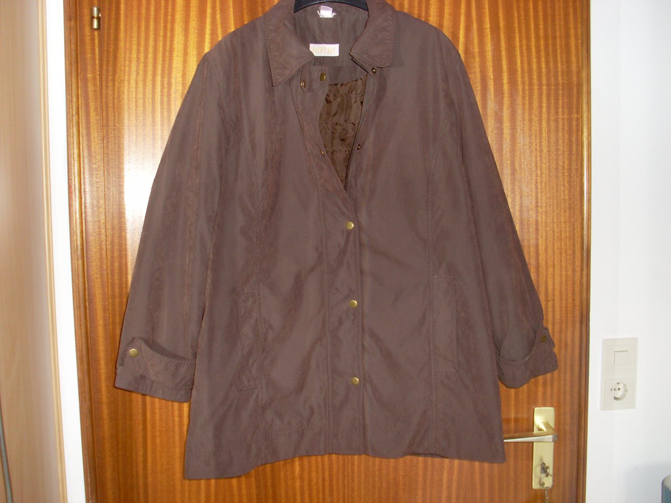 Damen Veloursjacke braun Gr. 44/46 Herbst/ Frühjahr