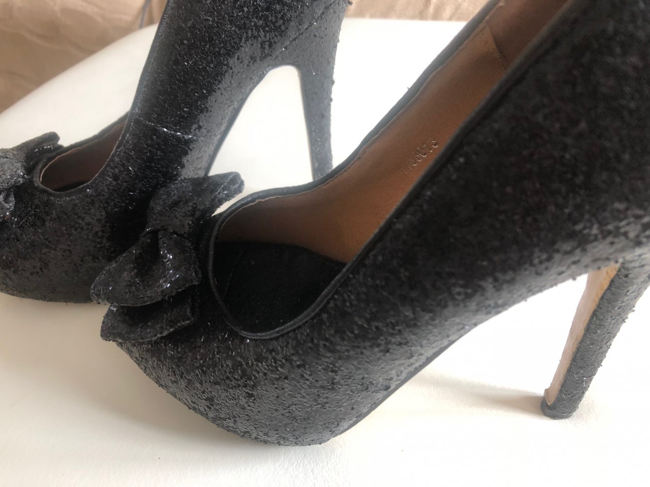 Schwarze glitzer High Heels FRIIS&COMPANY