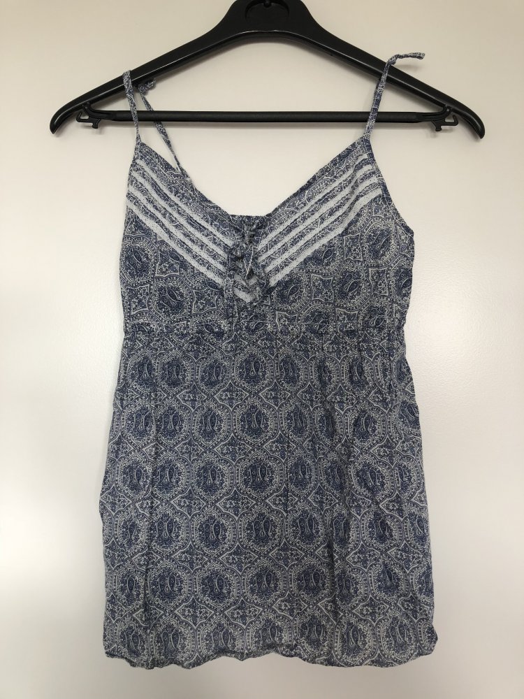 gemusterte Bluse/Tanktop