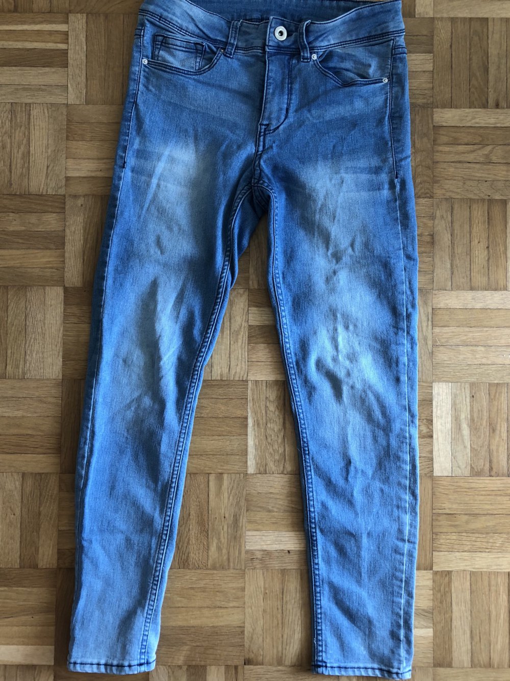 blaue Skinny Jeans:)