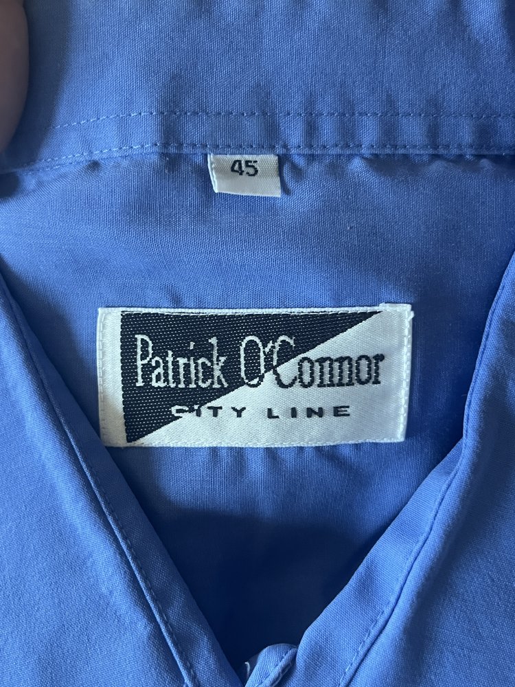 Patrick O´Connor City Line Hemd Gr.XL kurzarm Blau mit Brusttasche