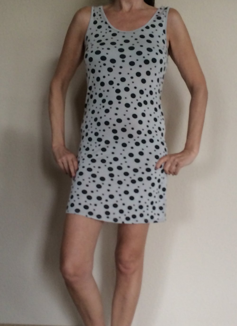 Strandkleid, Tanktop Kleid, Sommerkleid Gr.S Tanktop Kleid Hängerchen gepunktet
