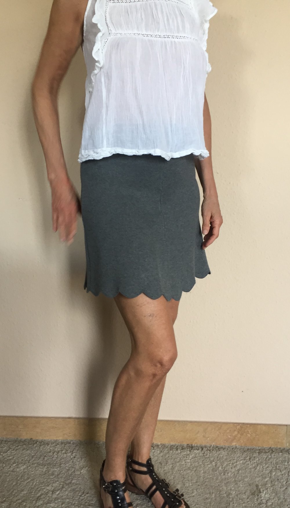 Jake´s Collection Feinstrick Rock Gr.34 grau in A-Linie