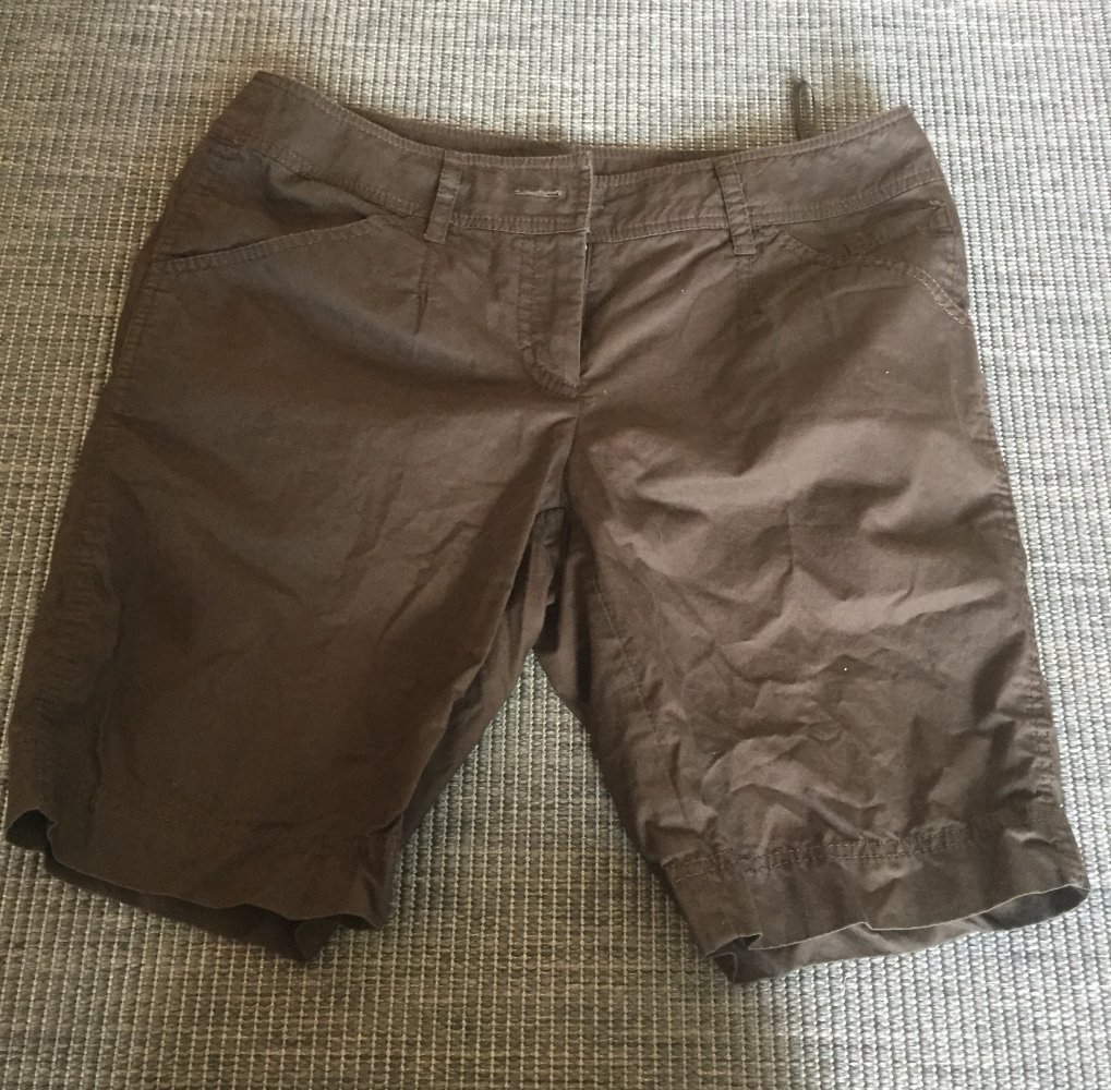 Authentic Medium Long Low Waist Shorts Gr.38 Baumwolle Braun