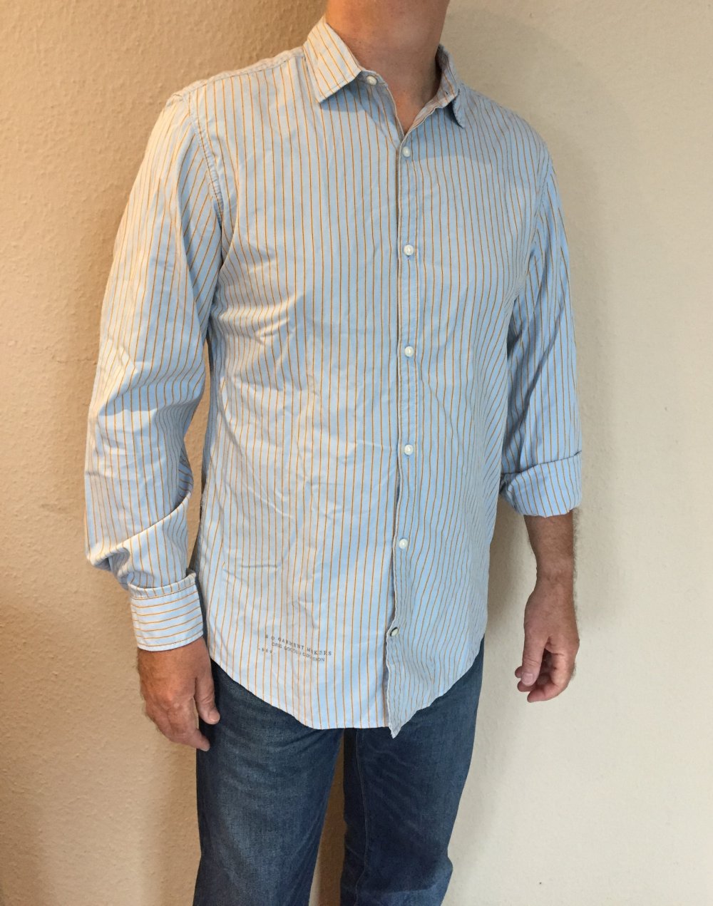 S.Oliver Hemd Lang Arm Slimfit Gr.L hellblau gelb gestreift kaum getragen und in einem Top Zustand, wie Neu