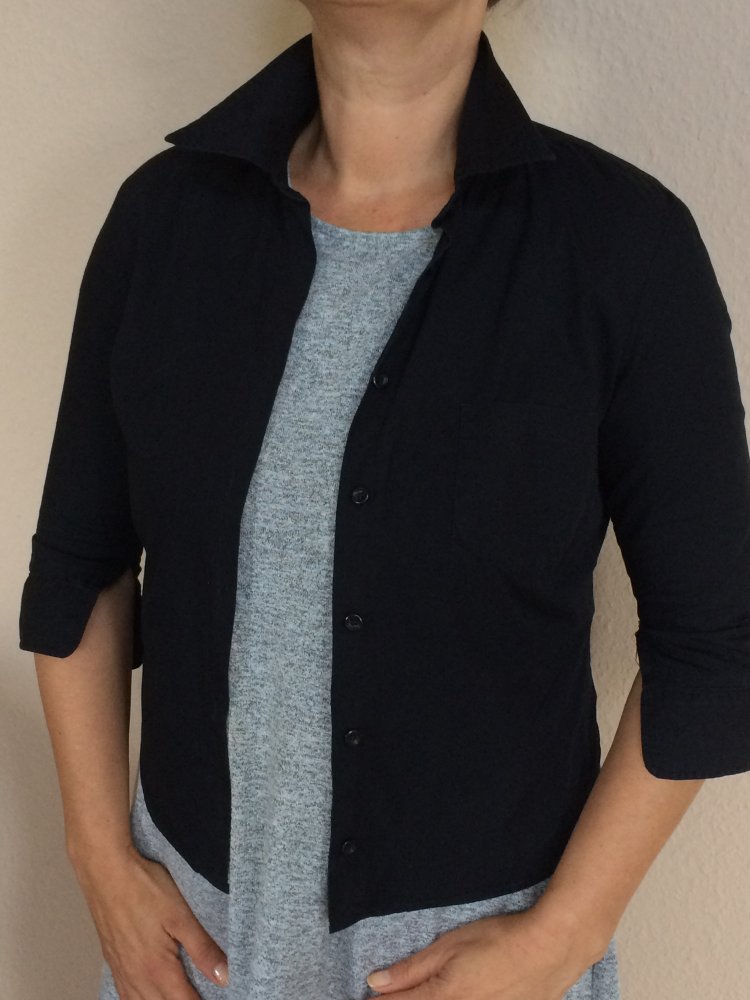 H&M Impulse Bluse Gr.S/M in schwarz + Khaki Baumwolle