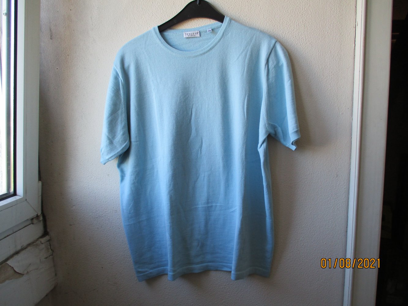 T-Shirt von Bexleys Woman, hellblau, Größe XXL