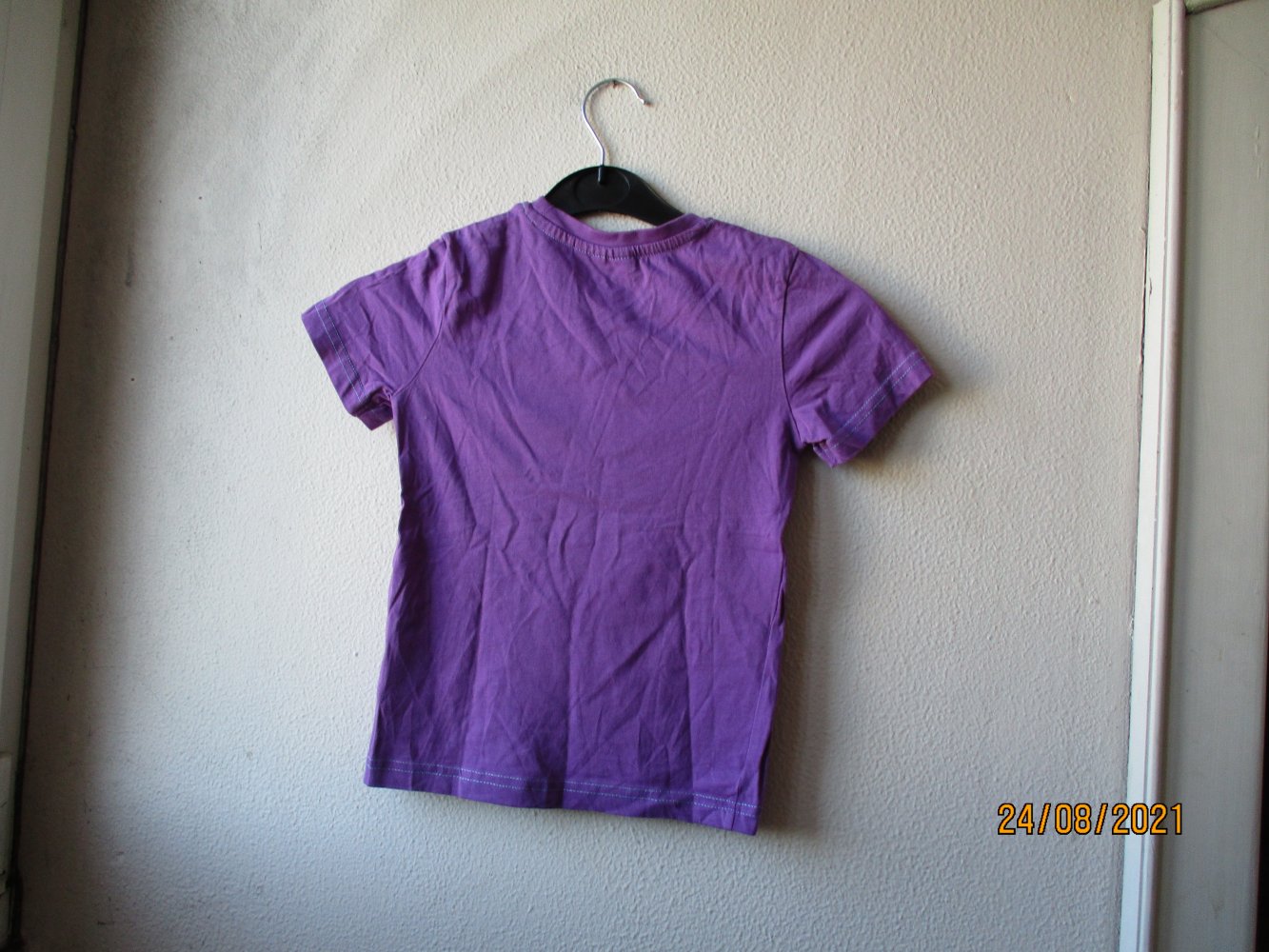 T-Shirt von Kids , lila/weiß/schwarz, Größe 98/104