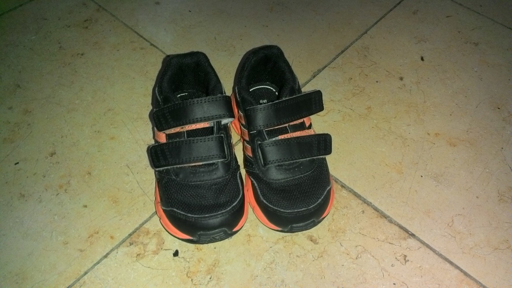 Schuhe Ortholite von adidas, schwarz/orange, Größe 22