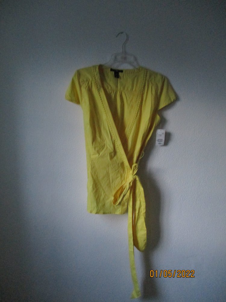 Wickelshrirt von H&M, gelb, Größe 44