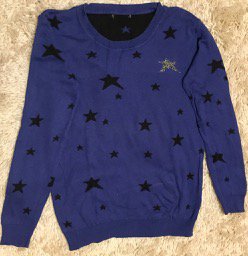 *New Yorker* Pullover Gr.M, dunkelblau mit Sternen