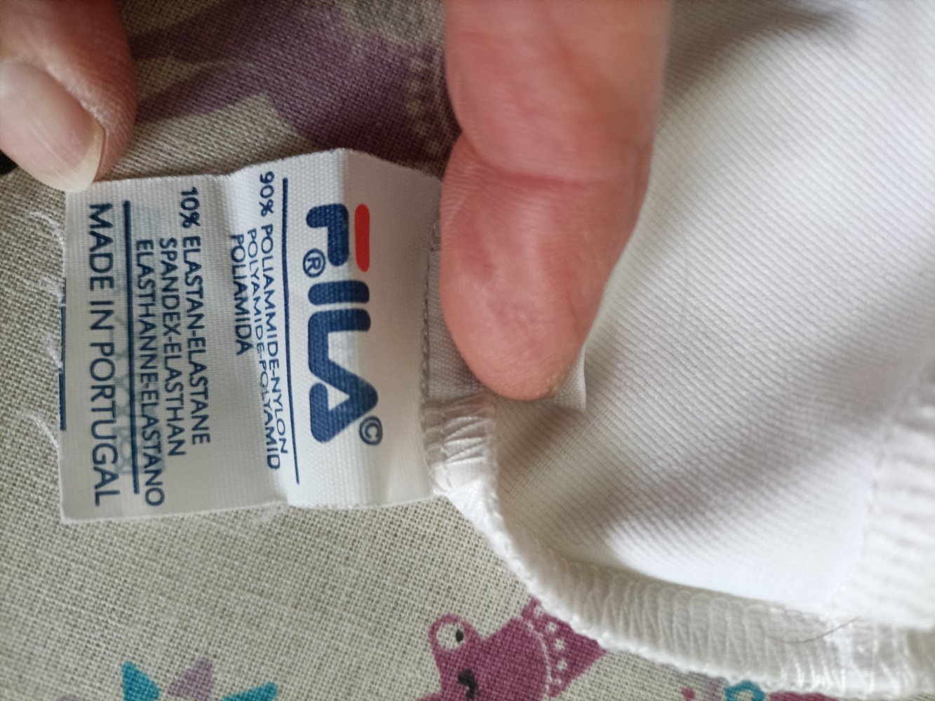 Original FILA Shirt für Fitness und Training, bauchfrei mit Netzeinsatz und 3/4 Arm