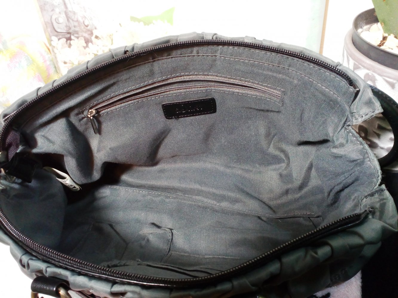TOP! Exklusive s.Oliver Damen Handtasche gerafft Grau Schwarz Luxus Designer Tasche Grey Bag