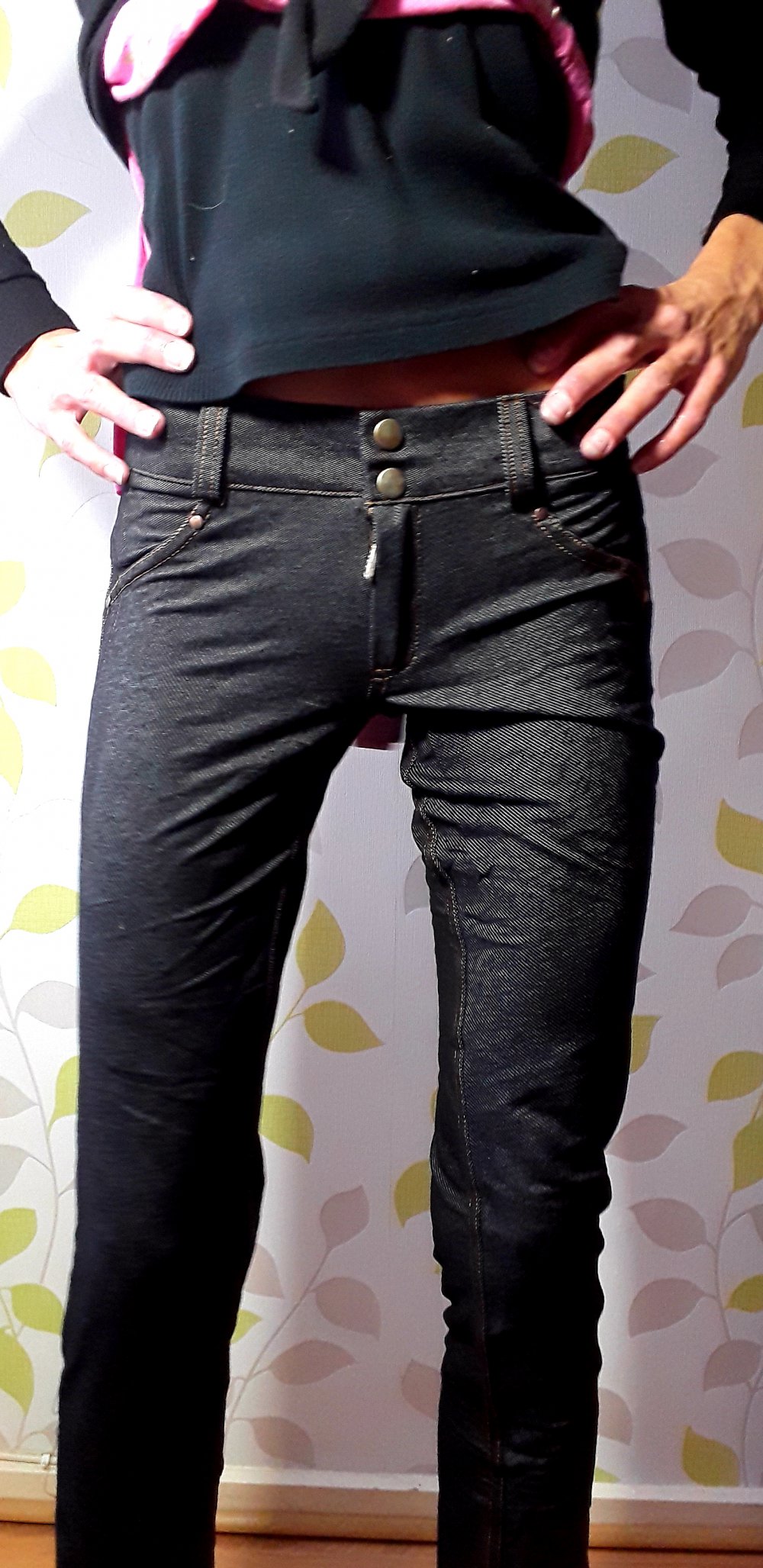 NEU! SeXy KouCla Röhren Treggings Leggings Gr S mit dicken Nähten  