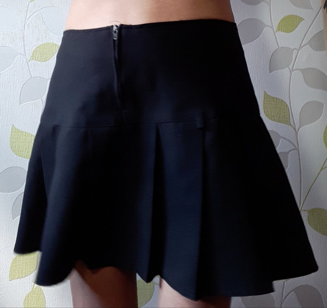 Sexy Pimkie Mini Rock Faltenrock mit Zipper Gr S/M Schwarz Sommer Skirt  