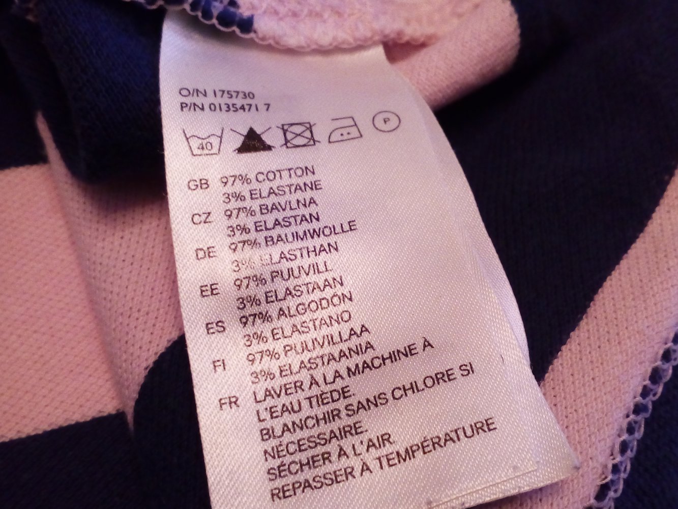 TOP! Rosa Blau gestreiftes Logg by H&M Polo Shirt mit Knöpfen & Kragen Gr M 38 Medium Stripes