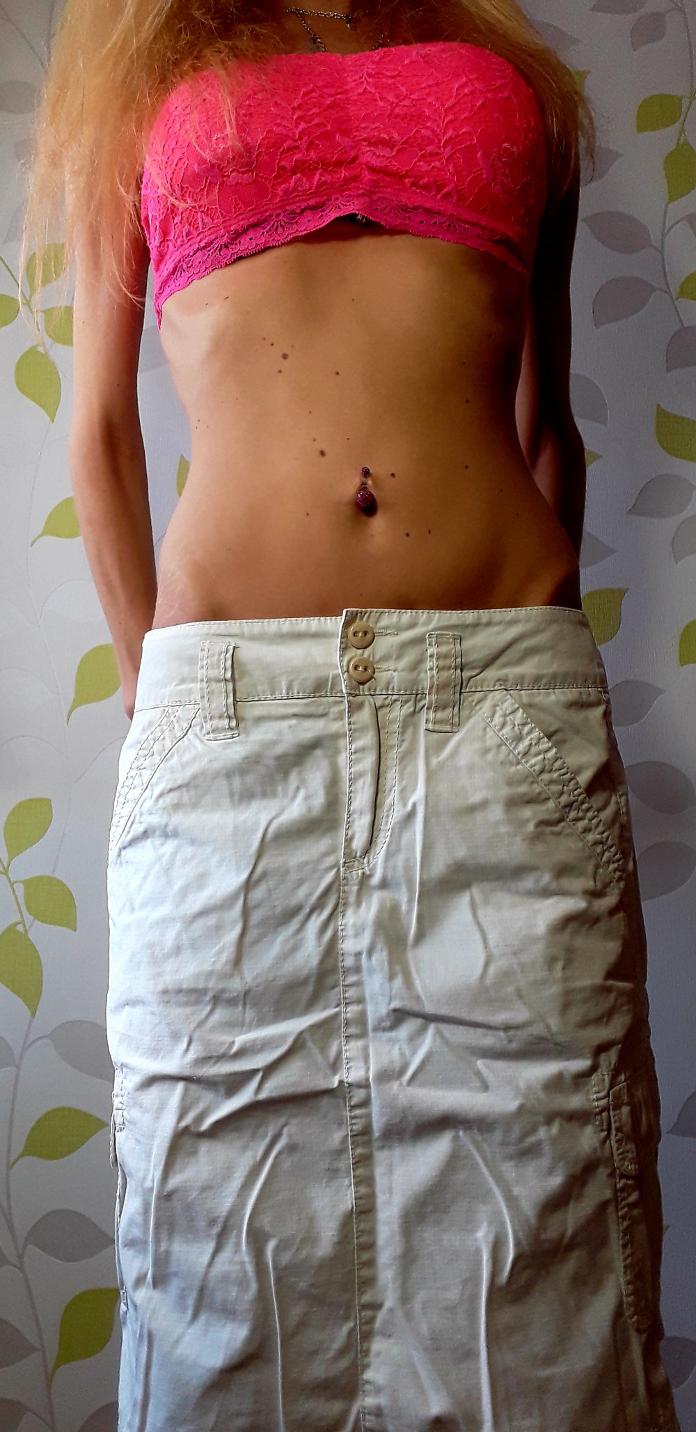 Luftiger Esprit Damen Sommer Rock mit Doppel Knopf Verschluss Gr S 36 Beige 