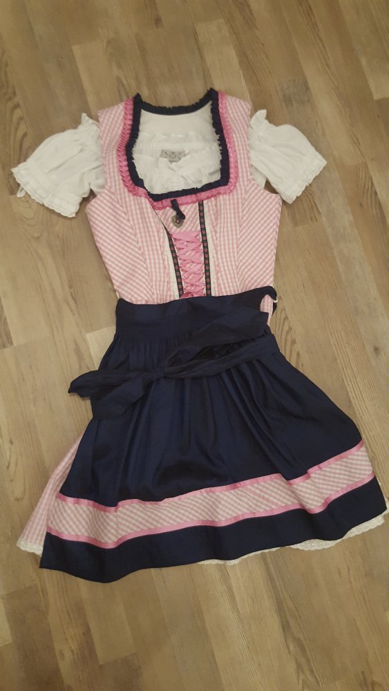 Dirndl rosa/blau