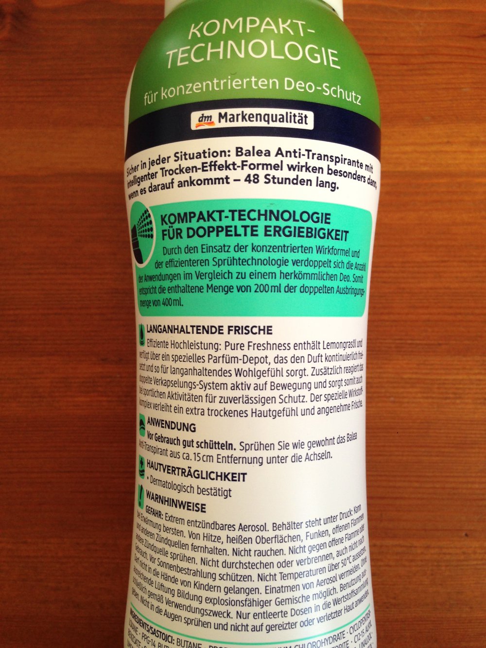 Hochkonzentriertes Deo zum Sprühen von Balea