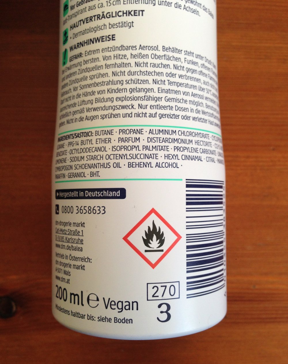 Hochkonzentriertes Deo zum Sprühen von Balea