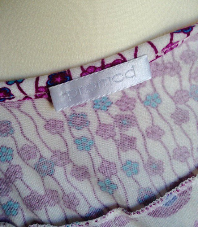 Buntes Wickeltop von Promod mit Gürtel Größe 36-38