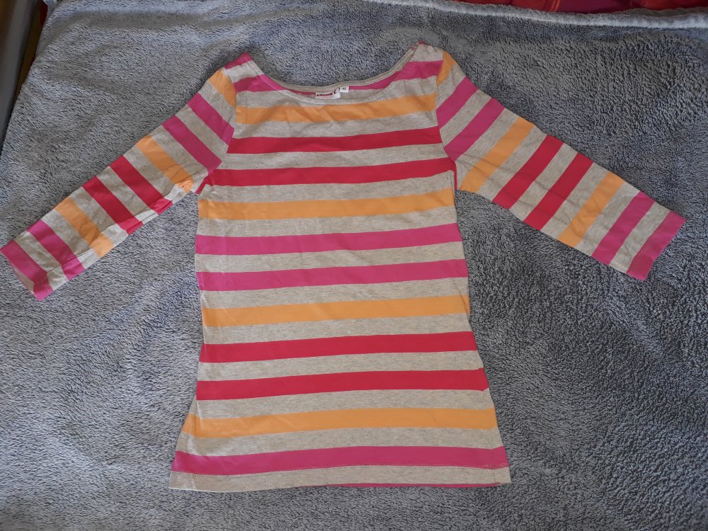 Gestreiftes Shirt mit 3/4-Arm