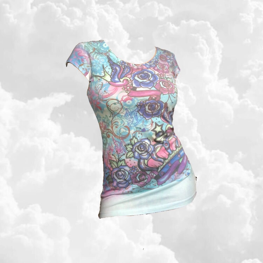 Early 2000s y2k Shirt mit coolem 