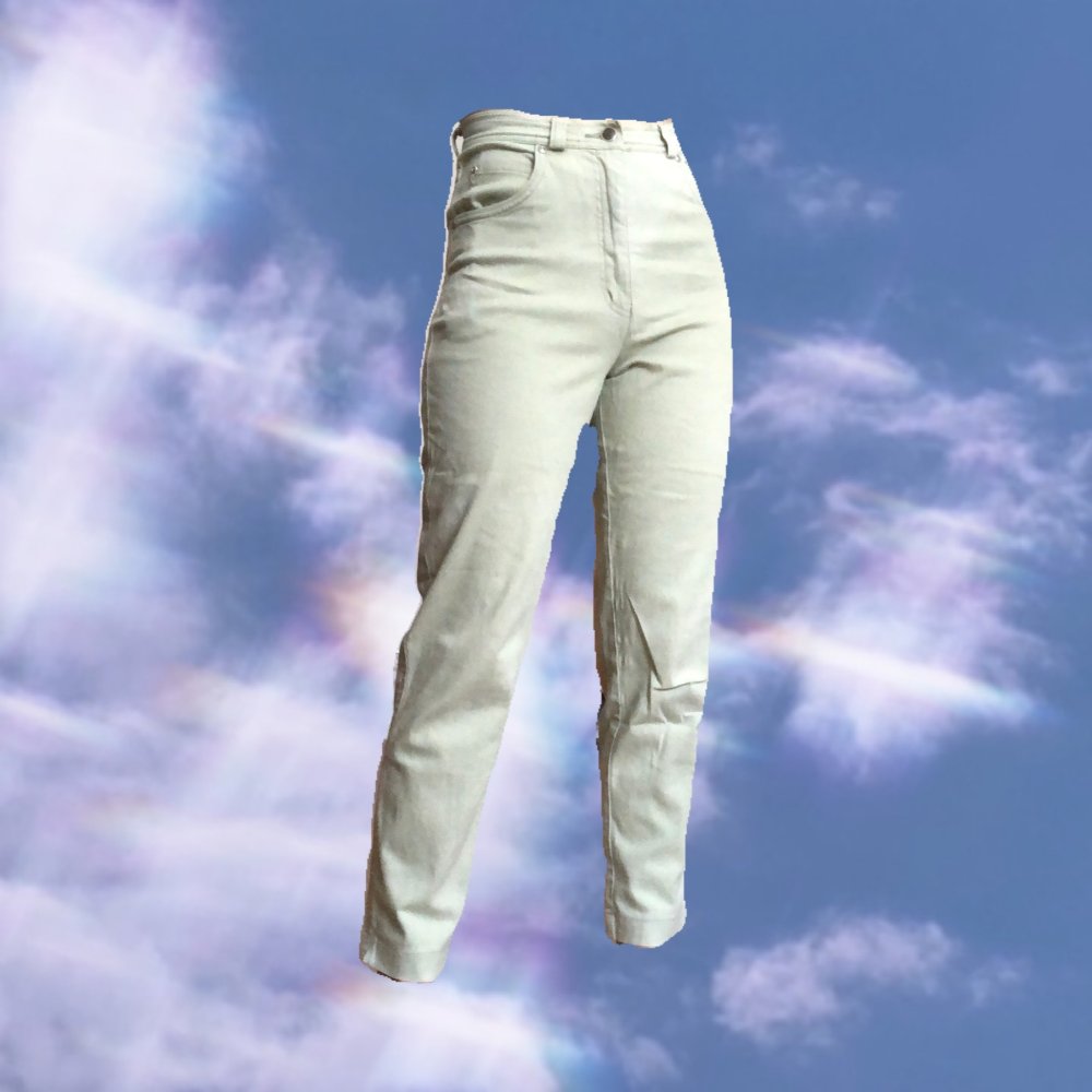 Lindgrüne vintage highwaist Änny Momjeans