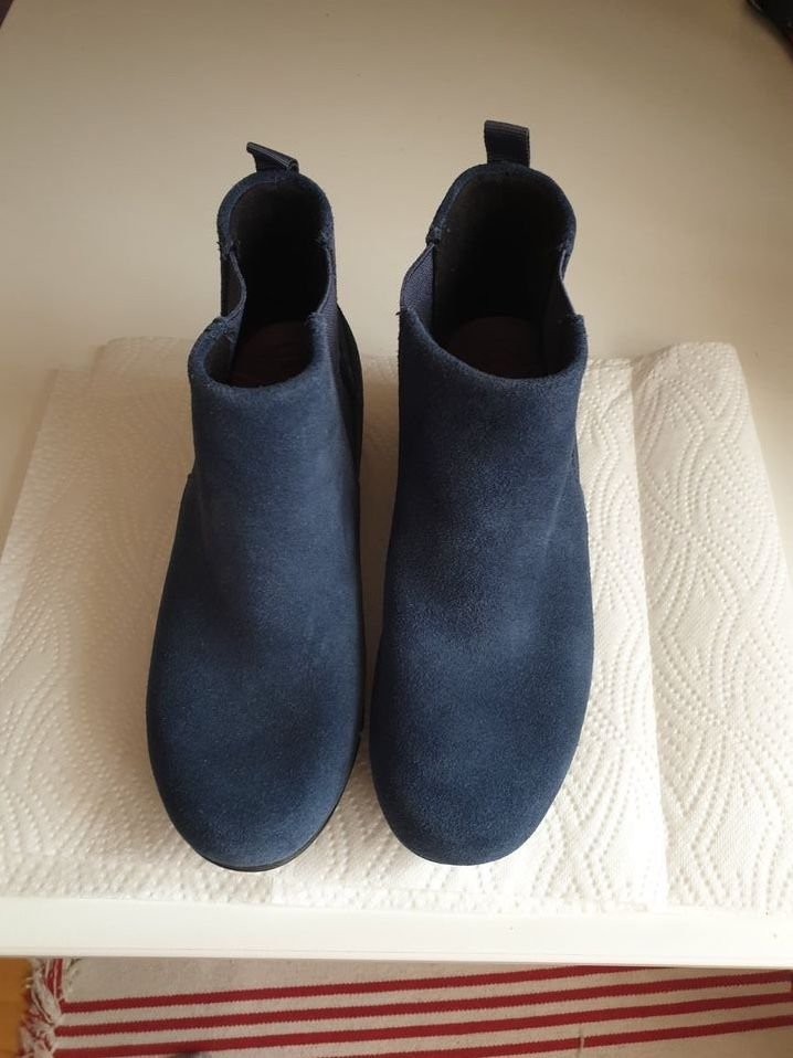 Original Crocs Damen Stiefeletten, Größe 36, Wildleder, blau