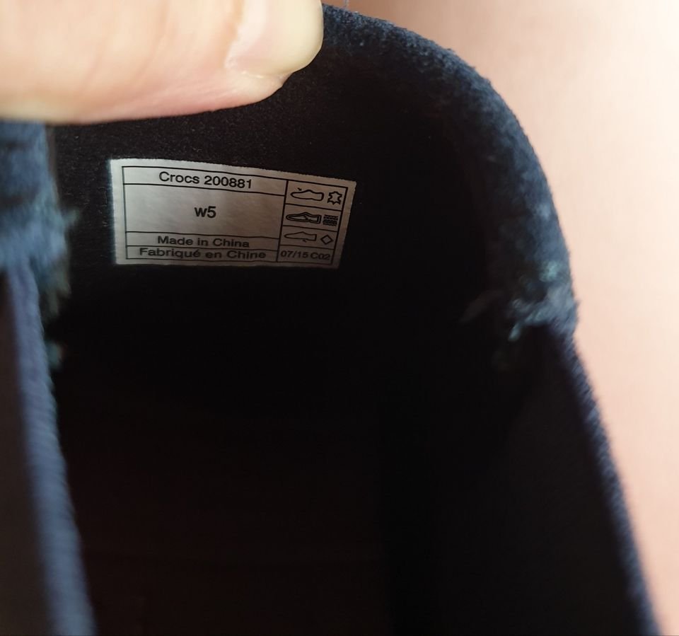 Original Crocs Damen Stiefeletten, Größe 36, Wildleder, blau