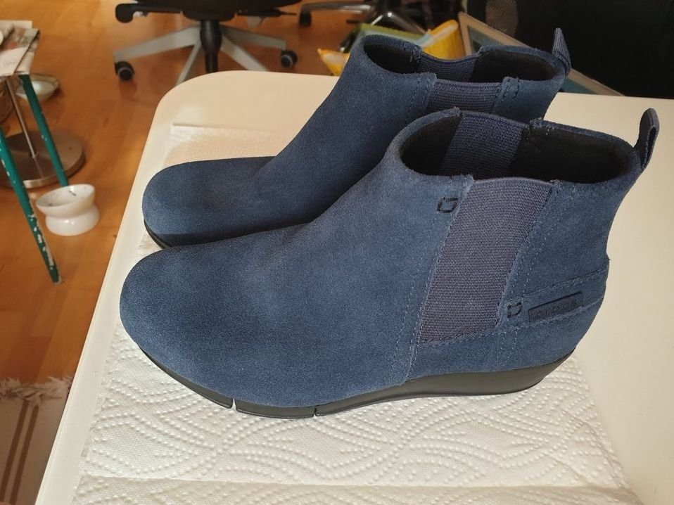 Original Crocs Damen Stiefeletten, Größe 36, Wildleder, blau