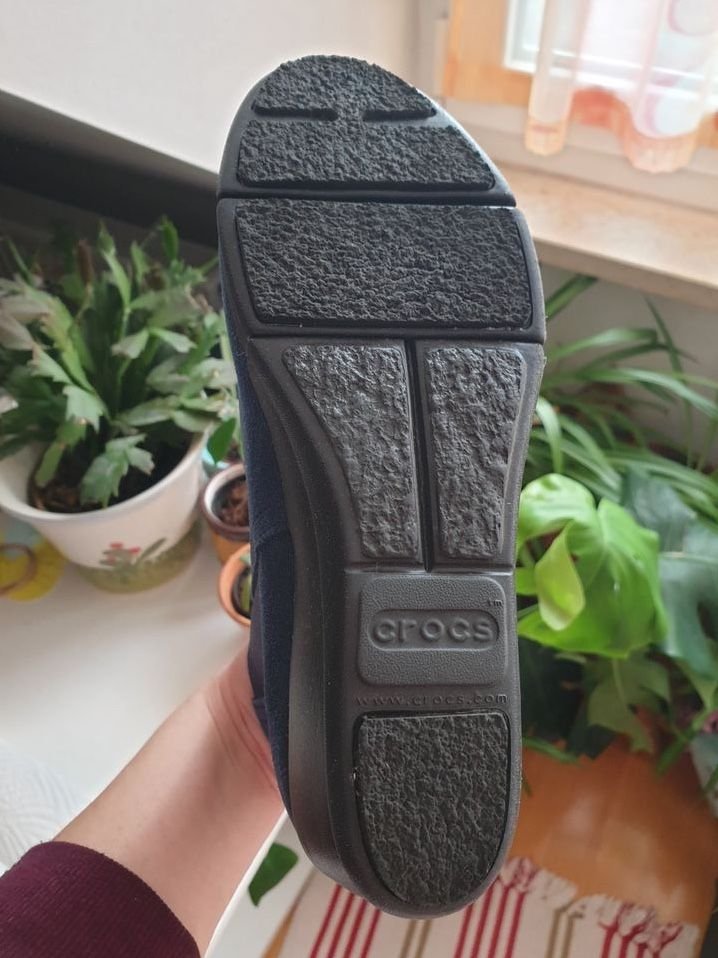 Original Crocs Damen Stiefeletten, Größe 36, Wildleder, blau
