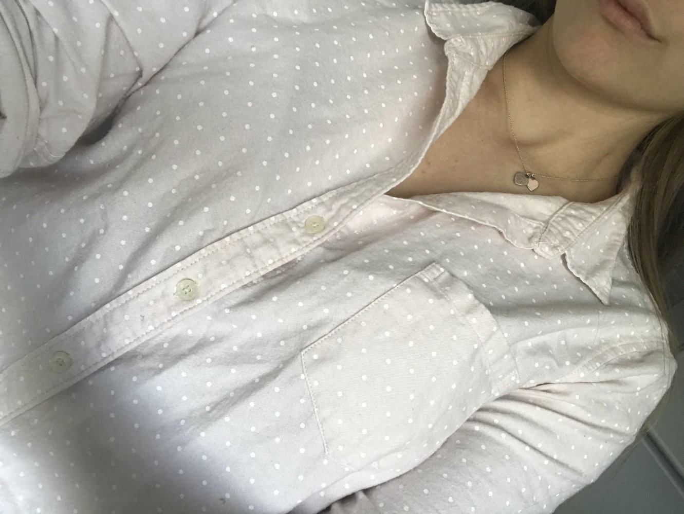 Pünktchen Bluse rosa 