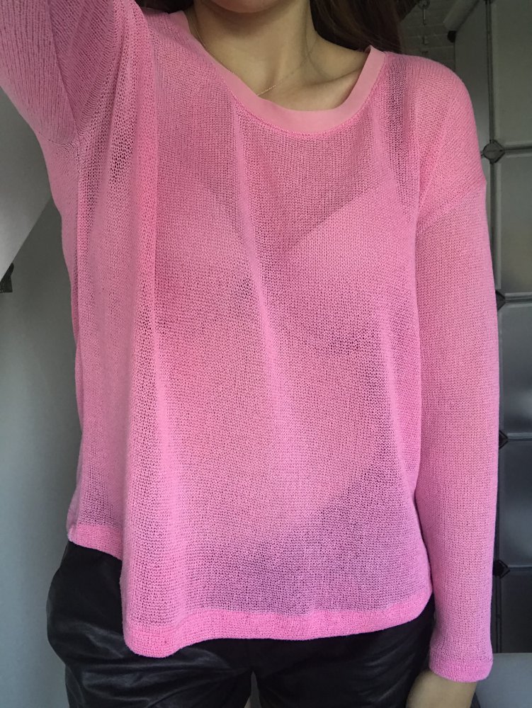 Pullover langarm Feinstrick Pink ICHI