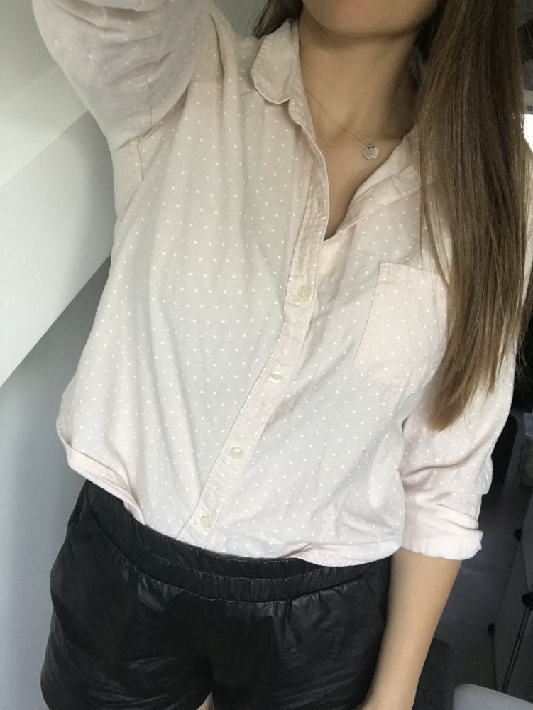 Pünktchen Bluse rosa 