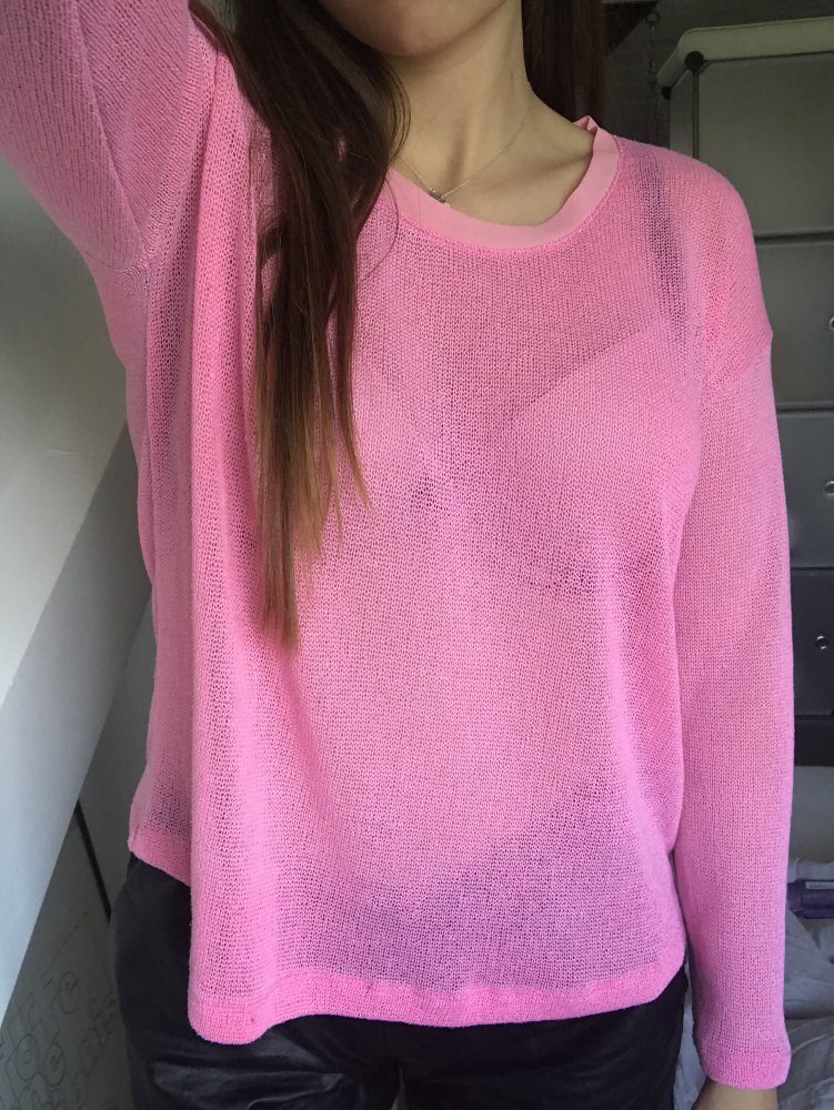 Pullover langarm Feinstrick Pink ICHI