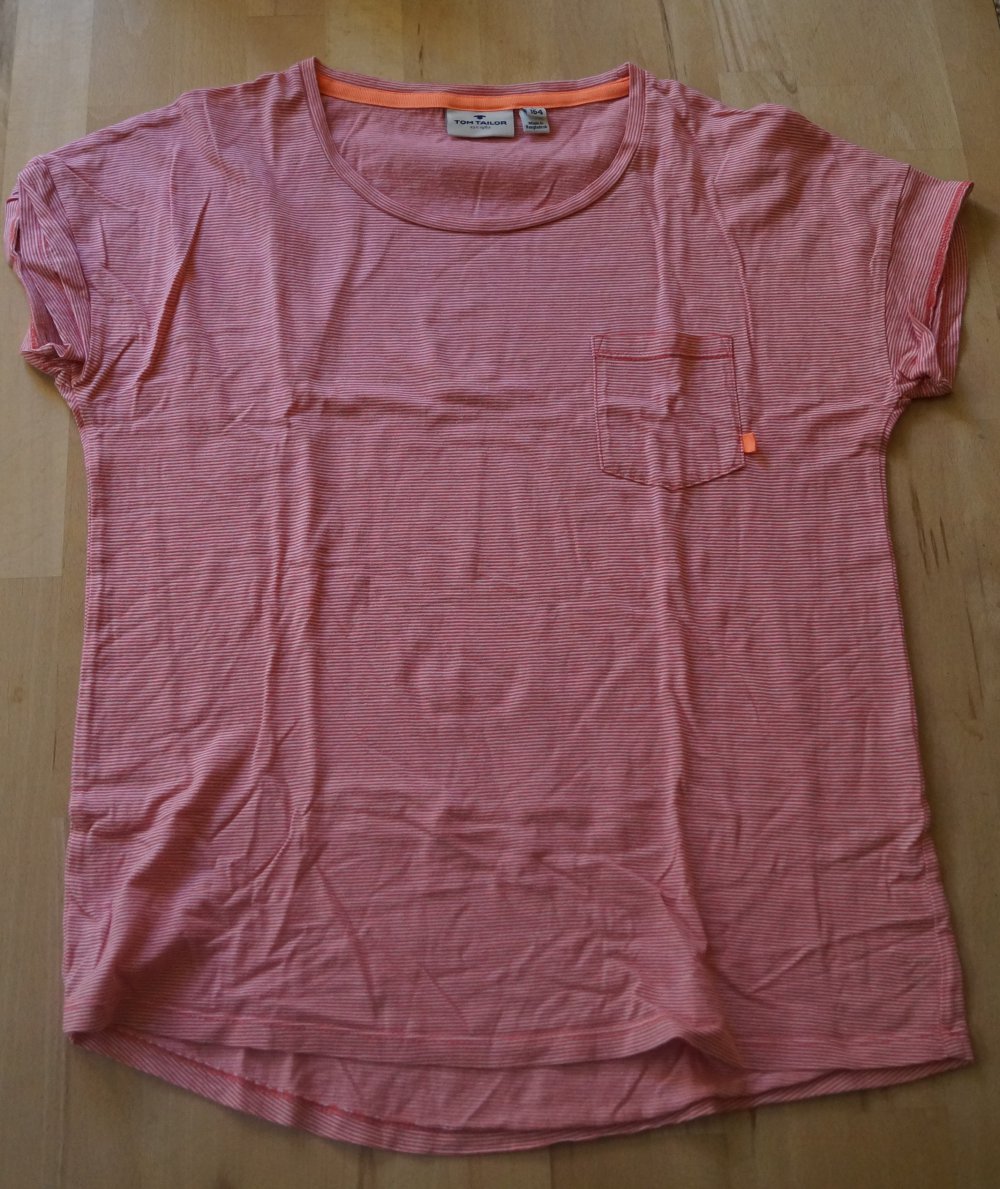Pink gestreiftes T-Shirt von TomTailor