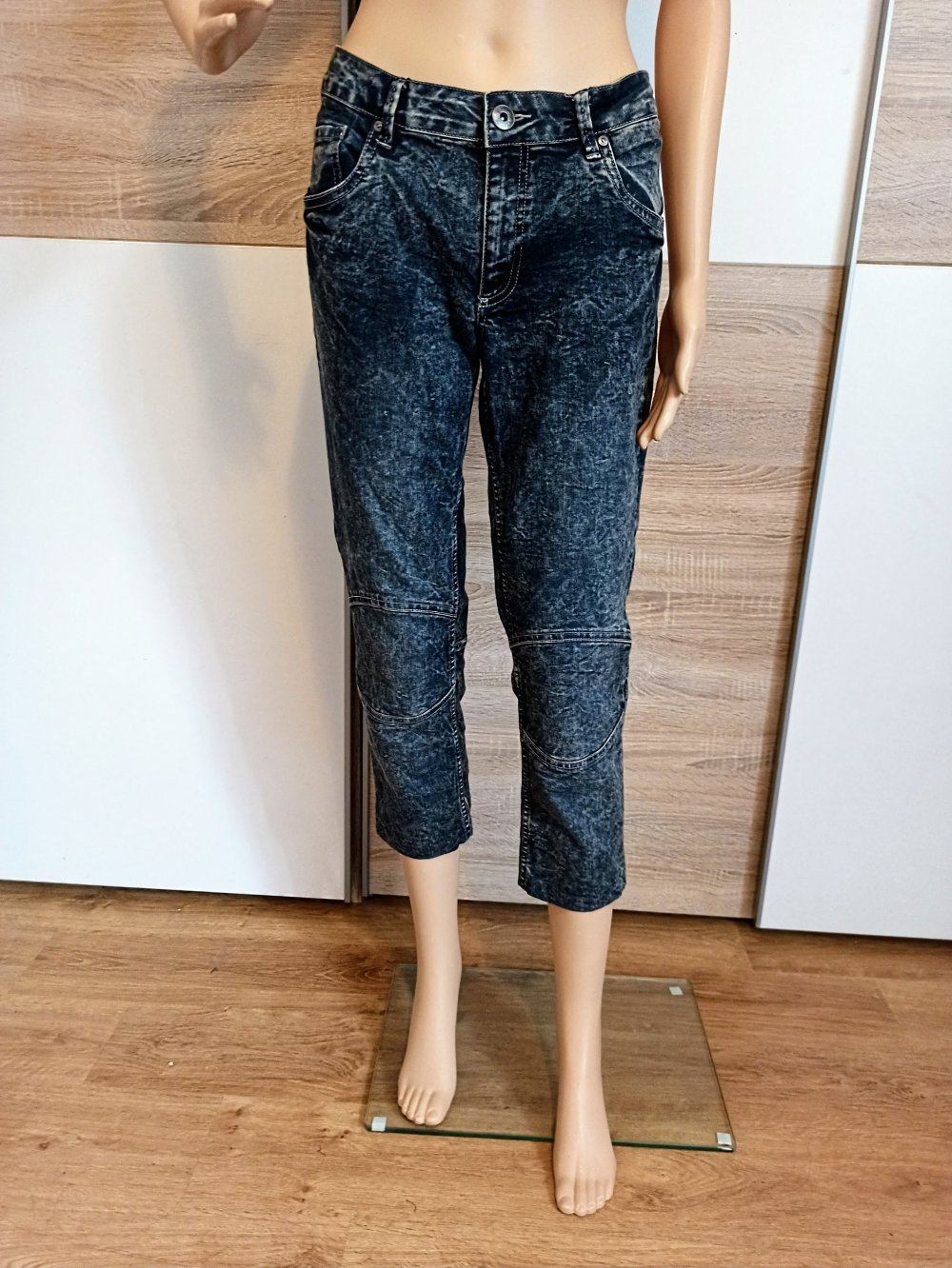 Sehr schöne Capri Hose blau/grau von UpFashion