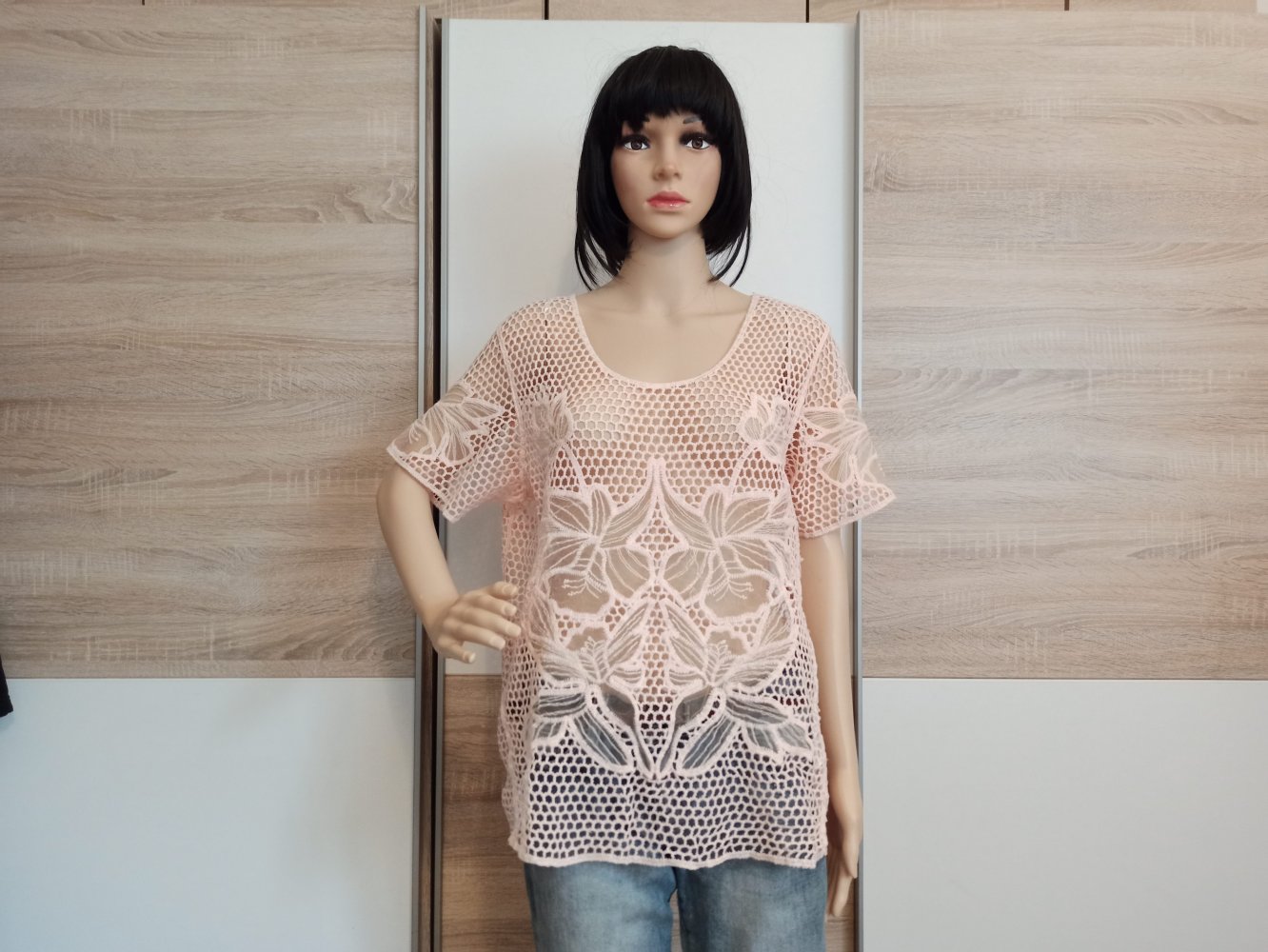 Schönes Netz-T-Shirt in orange von Janina